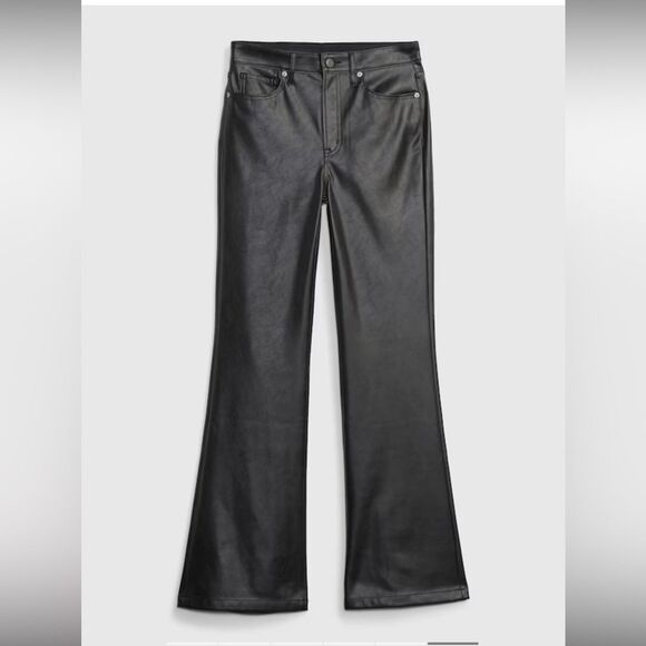Gap faux leather flare pants - Picture 3 of 3
